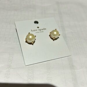 Kate Spade Peral Golden Tan Earrings New